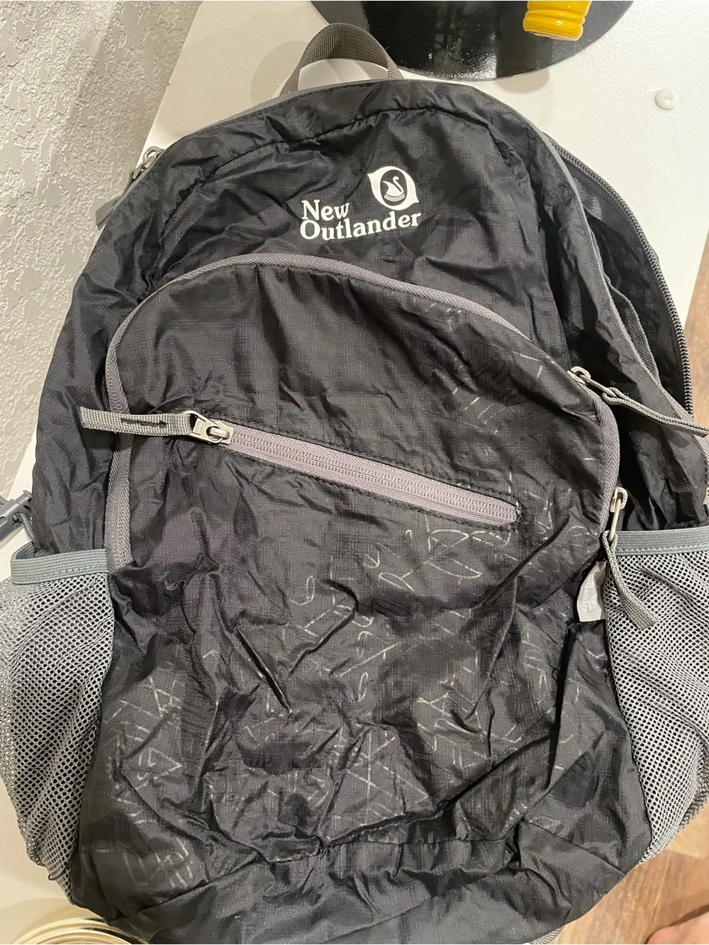 Black Packable Travel Backpack